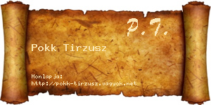 Pokk Tirzusz névjegykártya